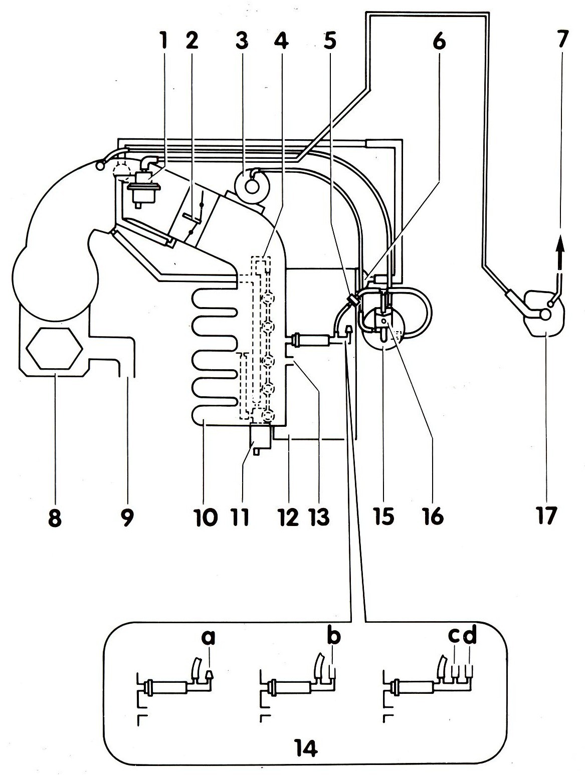 Схема подключения вакуумных трубок Ауди 80